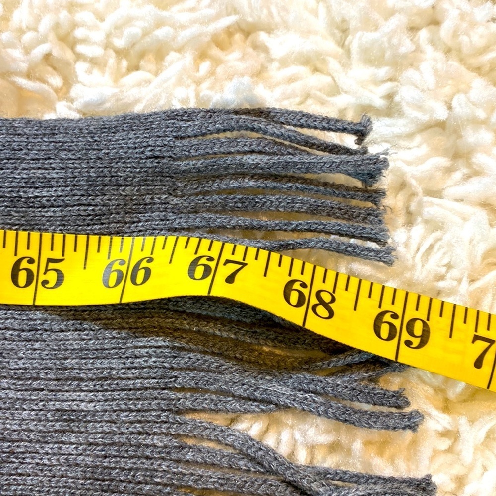 GRAY WINTER SCARF WOOL BLEND 12x 67” EUC PERFECT WARM COZY WRAP EUC - Picture 5 of 6